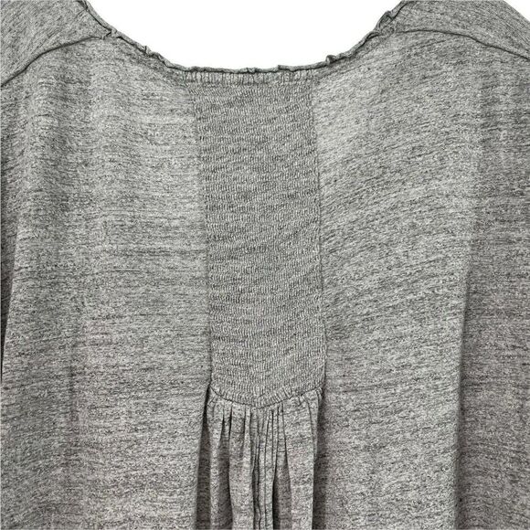 Free People Tunic Gray Bohemian Relaxed Fit Balloon Sleeve We The Free Size XS - Picture 6 of 9